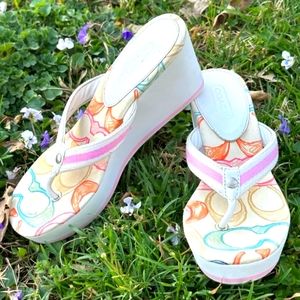 Coach Felicite Wedge Sandals EUC